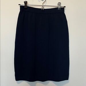 St. John basics, navy blue skirt, Santana knit, size 4